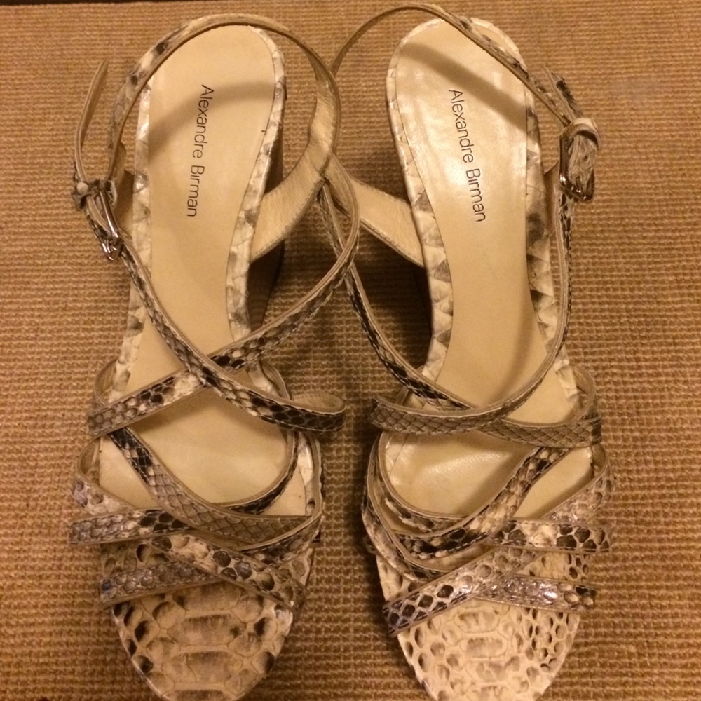 Alexandre Birman Python wedges - Picture 3 of 11